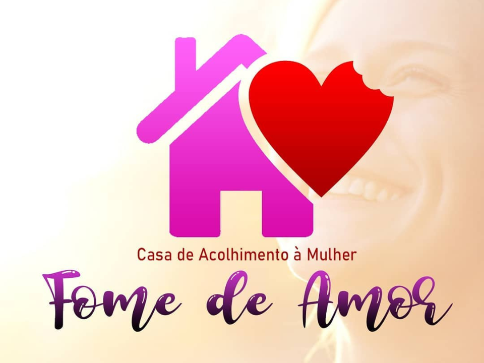 Logo do trabaçho do projeto fome de amor caxias, casa de acolhimento a mulher